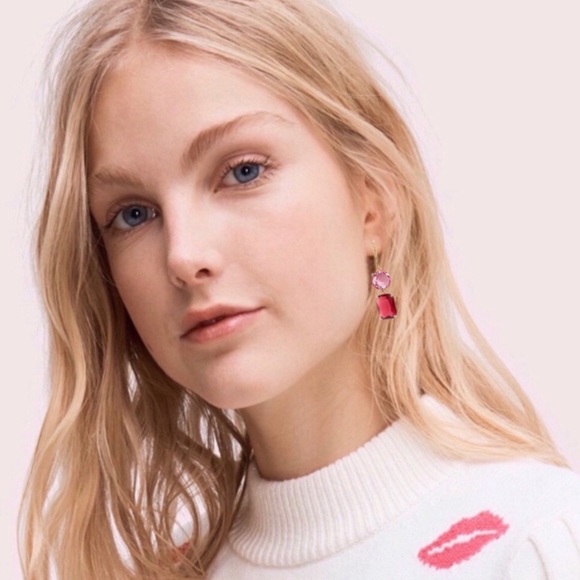 New Kate Spade Shine On Mismatched Drop Earrings - Picture 4 of 5